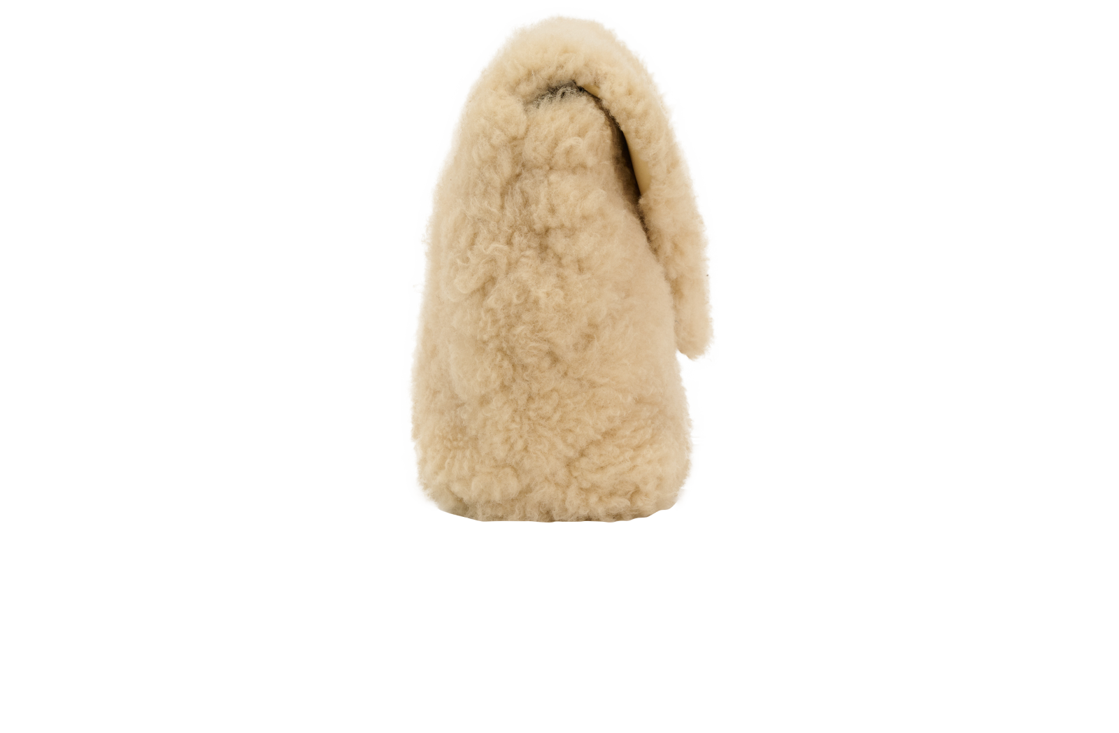 Sade Envelope Clutch, &pound;450, Handbags, Beige, Shearling, Side view